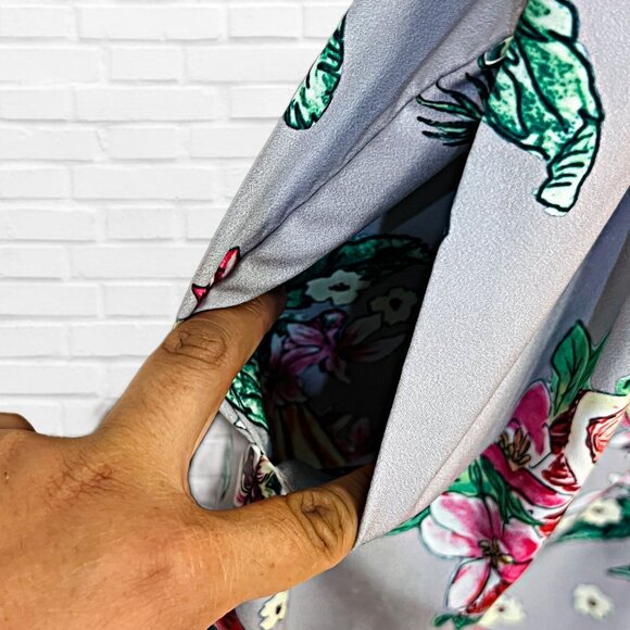 Amanda's Place Floral Sleeveless Jumpsuit Wide Leg Tropical Fruit Romper Dress - Picture 6 of 13